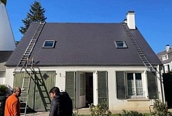 Après nettoyage & remise en peinture toiture